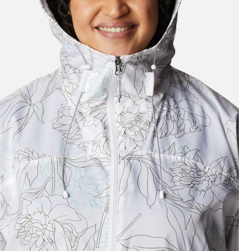 Columbia Alpine Chill Windbreaker Jakke Dame Hvite | Plus Size 34597R